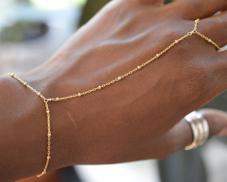 24K Gold Plated Hand Bracelet