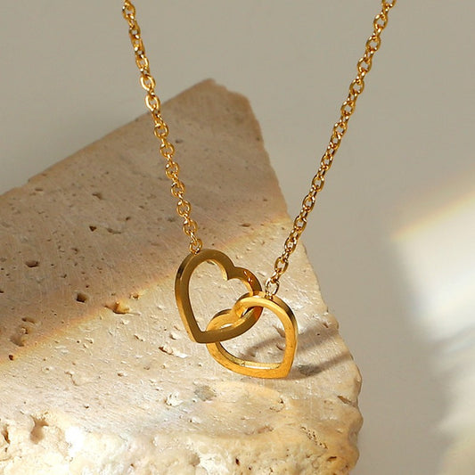 Twin Love Heart Chain