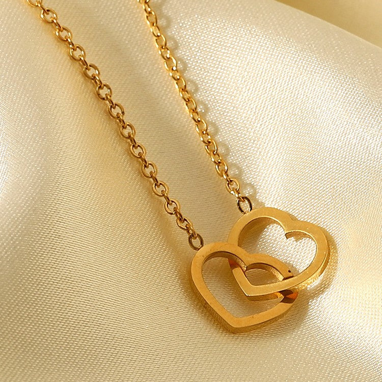 Twin Love Heart Chain