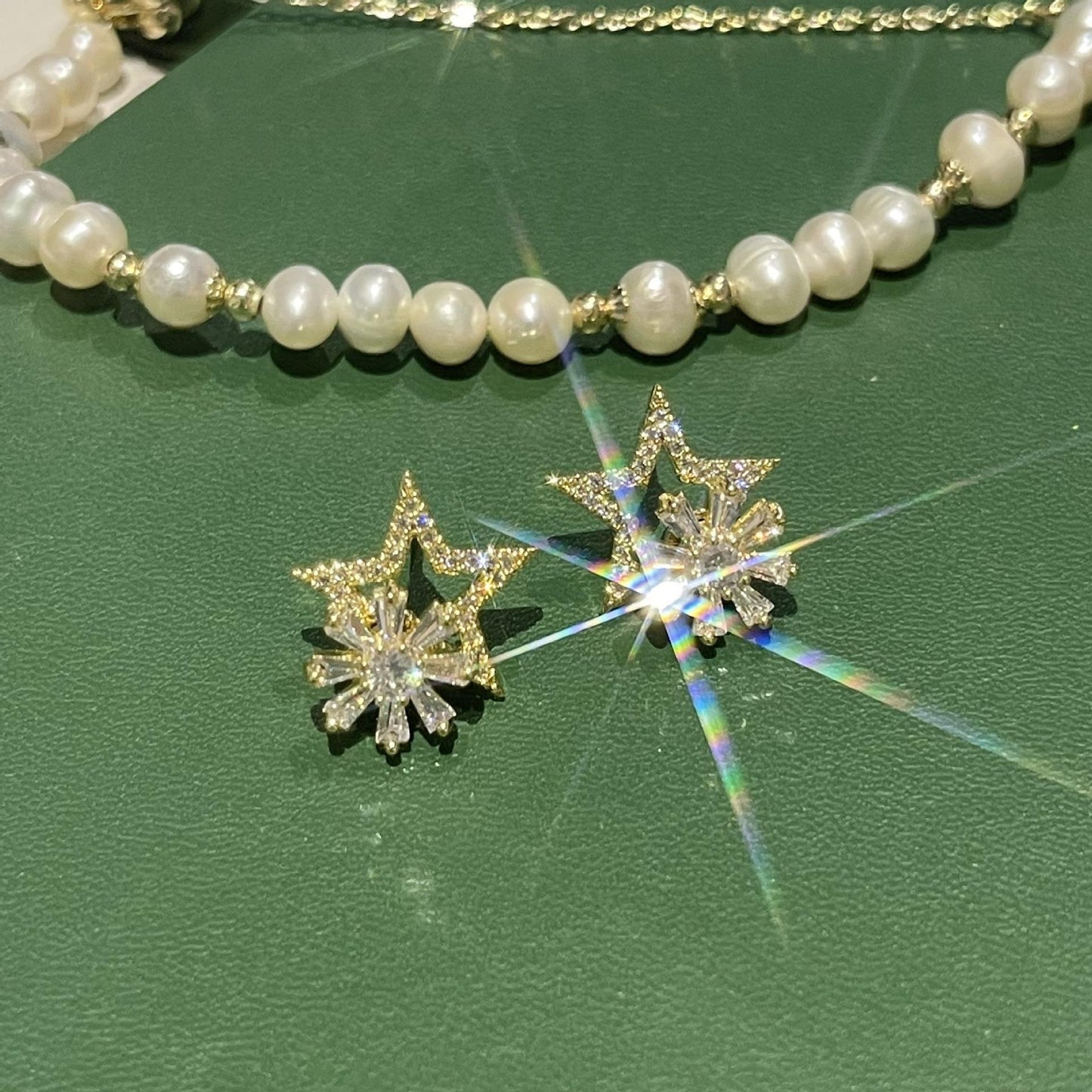 Five-pointed Star Rotating  Earrings