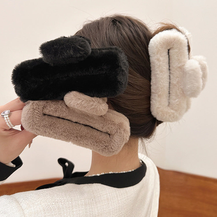 Fur Hair Clips Pack of 3