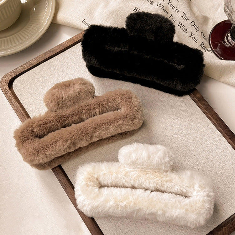 Fur Hair Clips Pack of 3