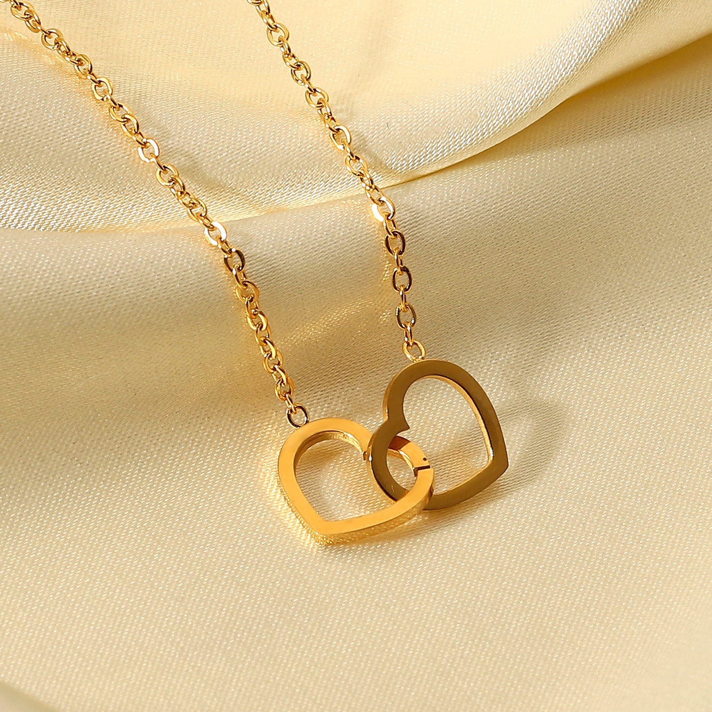 Twin Love Heart Chain