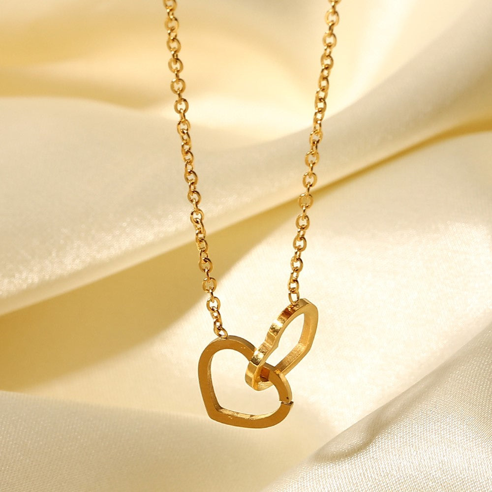 Twin Love Heart Chain