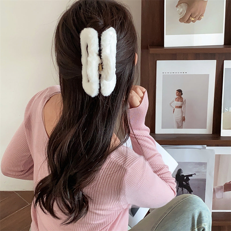 Fur Hair Clips Pack of 3