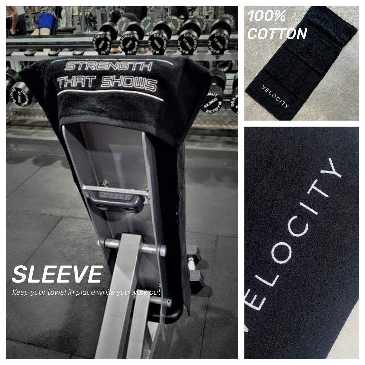 Gym Sports Towel With Zipper Pocket
