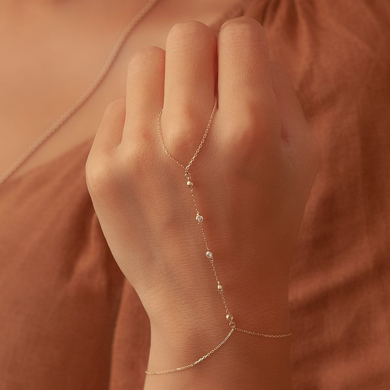 24K Gold Plated Hand Bracelet