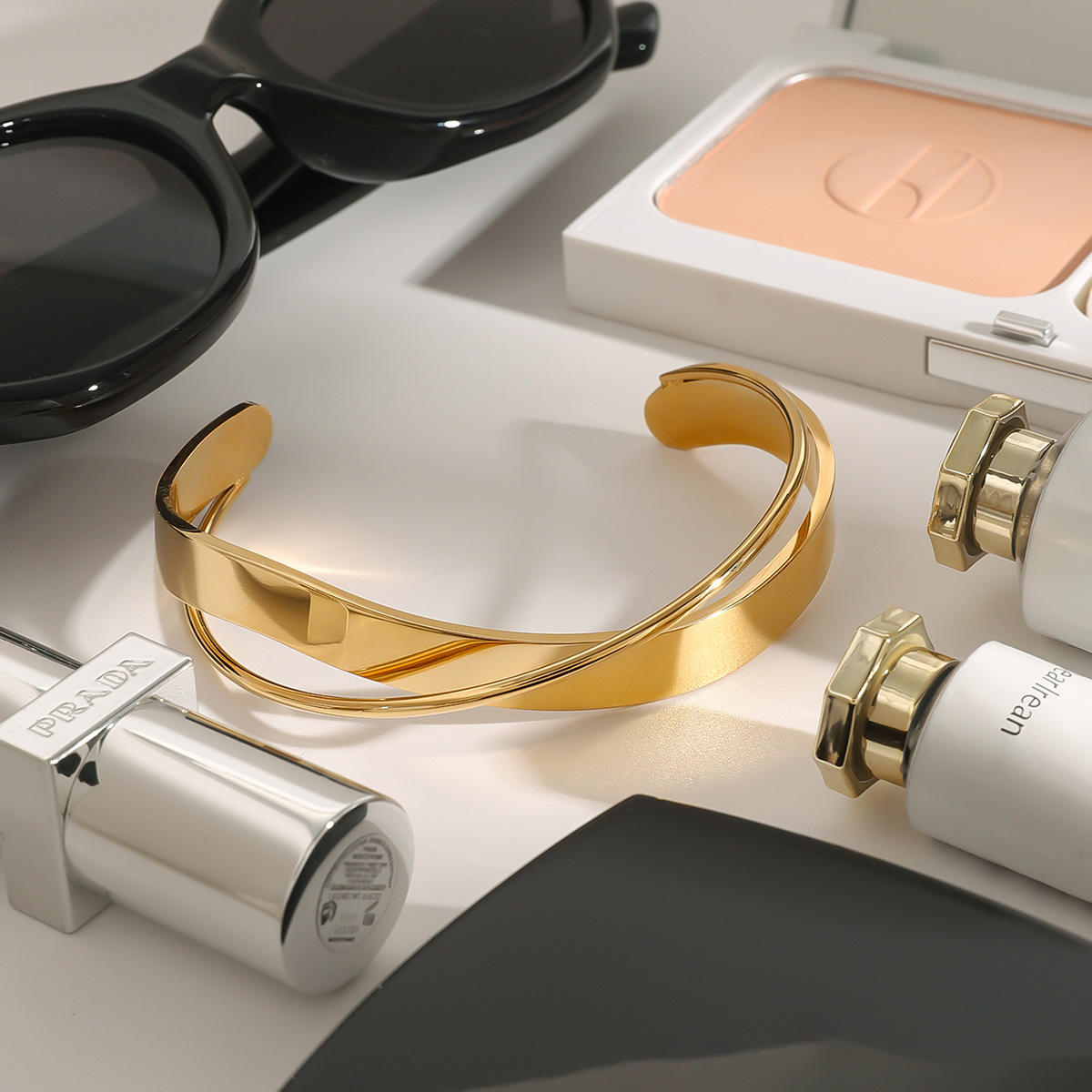 Golden Infinity Ring & Bracelet Duo
