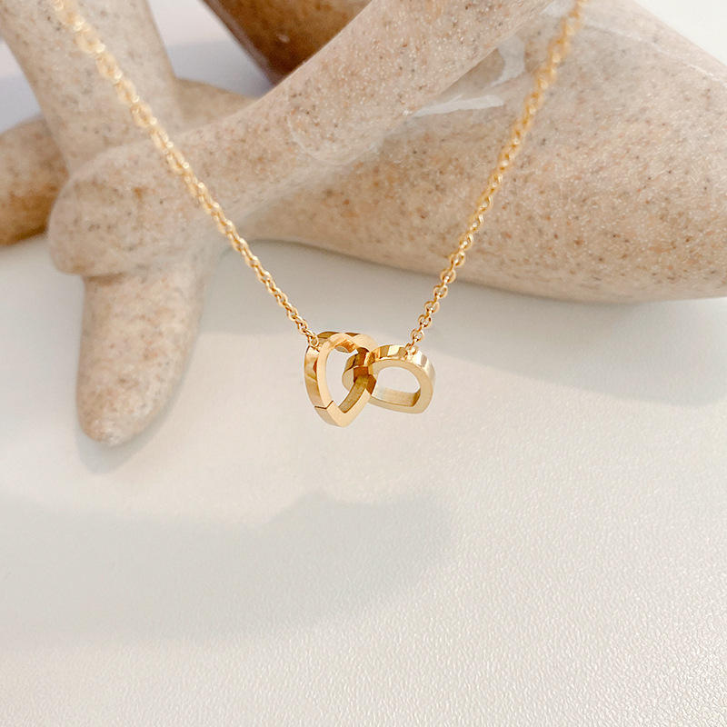 Twin Love Heart Chain