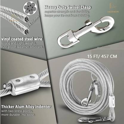 20 Meter 65.61 FT Multi Purpose Stainless Steel CLOTHESLINE